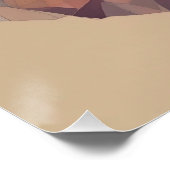 Beer hoofd laag polyontwerp perfect poster (Hoek)