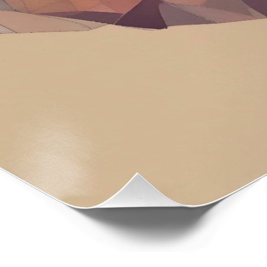 Beer hoofd laag polyontwerp perfect poster (Hoek)