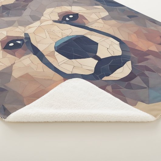 Beer hoofd laag polyontwerp sherpa deken (3/4)