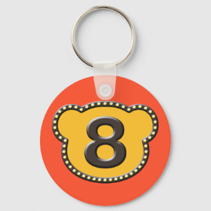 Beer hoofd nummer 8 sleutelhanger