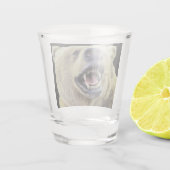 Beer hoofd open mond grommen wilde dier shot glas (Achterkant)