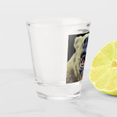 Beer hoofd open mond grommen wilde dier shot glas (Links)