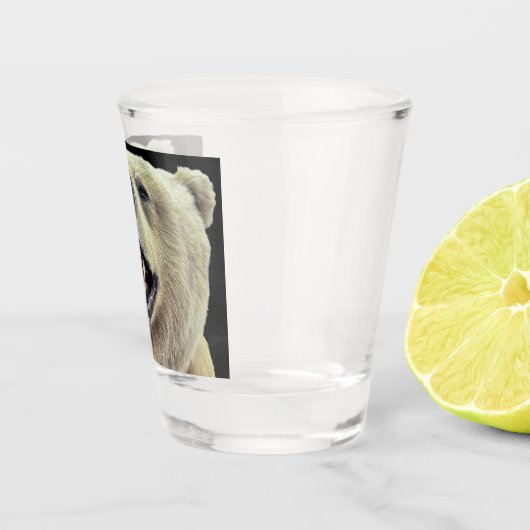 Beer hoofd open mond grommen wilde dier shot glas (Rechts)