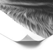 Beer Hoofd portret zwart wit Poster (Hoek)