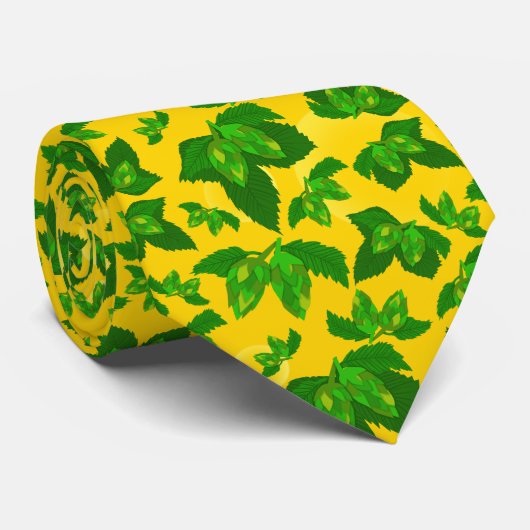 Beer Hops Brewer Pattern Brewery Stropdas (Opgerold)