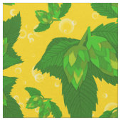 Beer Hops Brewery Pattern met Bubbles Stof (Close Up)