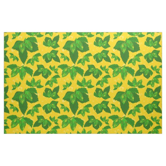 Beer Hops Brewery Pattern met Bubbles Stof (Fat Quarter)