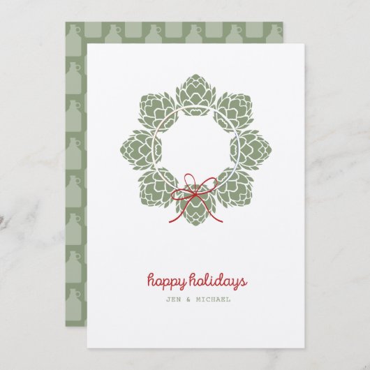 Beer Hops Fotokerstkaart (Voorkant / Achterkant)