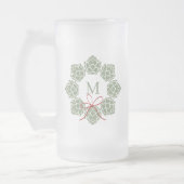 Beer Hops Kerstmonogram Matglas Bierpul (Links)