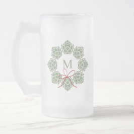 Beer Hops Kerstmonogram Matglas Bierpul