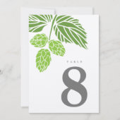 Beer Hops rustieke tafel nummer Kaart (Voorkant)