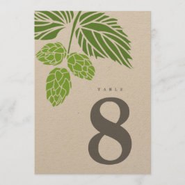 Beer Hops rustieke tafel nummer Kaart