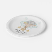 Beer Hot Air Ballon Baby shower Papieren Bordje (Gekanteld)