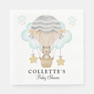 Beer Hot Air Ballon Baby shower Servet