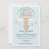 Beer Hot-air ballon Boy Baby shower Kaart (Voorkant)