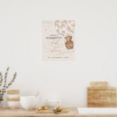 Beer Hot Air ballon neutraal Baby shower Welkom Poster (Keuken)