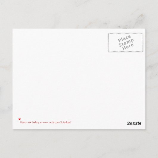 Beer houdt hart-ik-liefde van jou briefkaart (Achterkant)