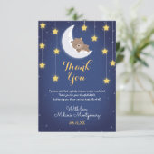 Beer houdt van je, het motorrug Baby shower Bedankkaart (Staand voorkant)