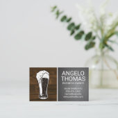 Beer | Hout en metalen Visitekaartje (Staand voorkant)