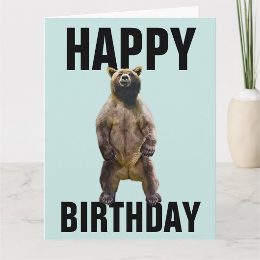 BEER HUG BIRTHDAY OVERGEPLAATSTE KAART (Voorkant)