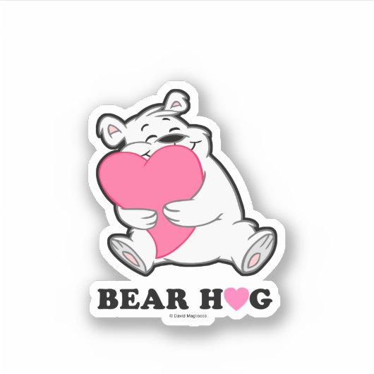 Beer Hug Custom-Cut Vinyl Sticker (Voorkant)