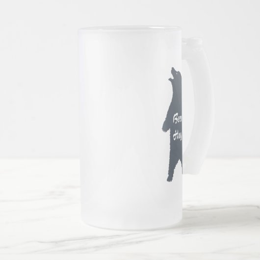 Beer Hug Custom Typography Humor Matglas Bierpul (Voorkant rechts)