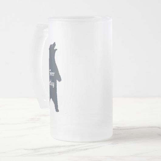 Beer Hug Custom Typography Humor Matglas Bierpul (Voorkant links)