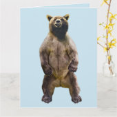 BEER HUG GRIZZLY ANYTIME LOVE KAART (Gele Bloem)