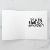 BEER HUG GRIZZLY BEER FUNNY BIRTHDAY-Kaarten Kaart (Binnen)