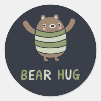 Beer Hug Ronde Sticker