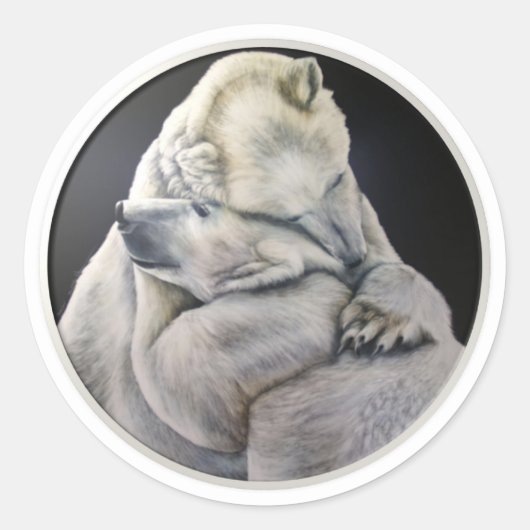 Beer Hug Ronde Sticker (Voorkant)