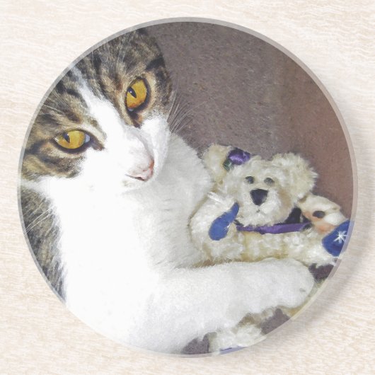 Beer Hug Zandsteen Onderzetter (Voorkant)