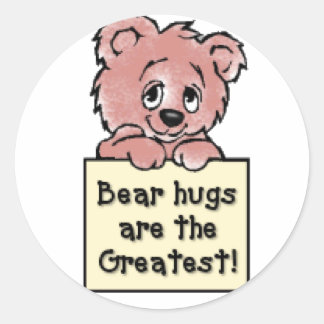 Beer Hugs Ronde Sticker