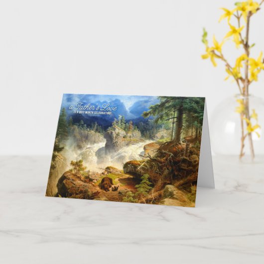  Beer Hugs Vaderdag Kaart (Gele Bloem)