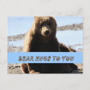 Beer Hugs voor je Bruin Beer cub Alaska Briefkaart