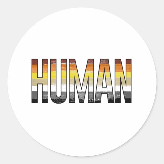 Beer Human Ronde Sticker (Voorkant)