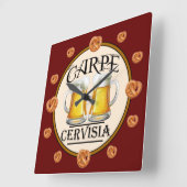 BEER Humor Acrylic Wall Clock Vierkante Klok (Hoek)