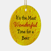 Beer Humor Kerstmis Keramisch Ornament (Rechts)