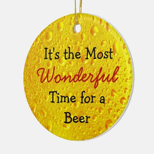 Beer Humor Kerstmis Keramisch Ornament (Links)