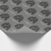 Beer Hunt Birthday Rustic Grey Custom Message Cadeaupapier (Hoek)