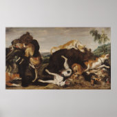 Beer Hunt of, strijd tussen honden en Beren Poster (Voorkant)