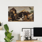 Beer Hunt of, strijd tussen honden en Beren Poster (Thuiskantoor)