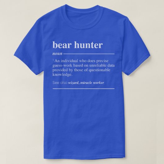Beer Hunter Definition Funny Noun T-shirt (Design voorkant)