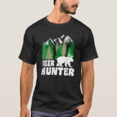 Beer Hunter Funny Beer Deer Beer Pun T Shirt (Voorkant)