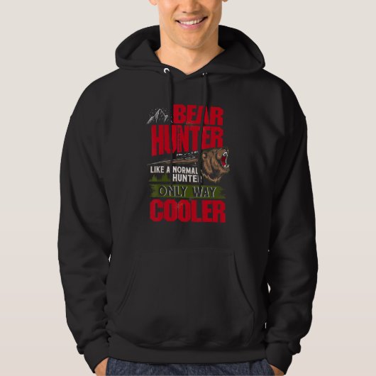 Beer Hunter Hunter Definition Animal Wildlife Hoodie (Voorkant)