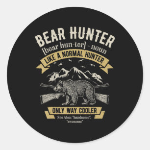 Beer Hunter  Hunting Fun Hunters Definitio Ronde Sticker