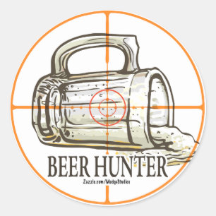 Beer Hunter Ronde Sticker