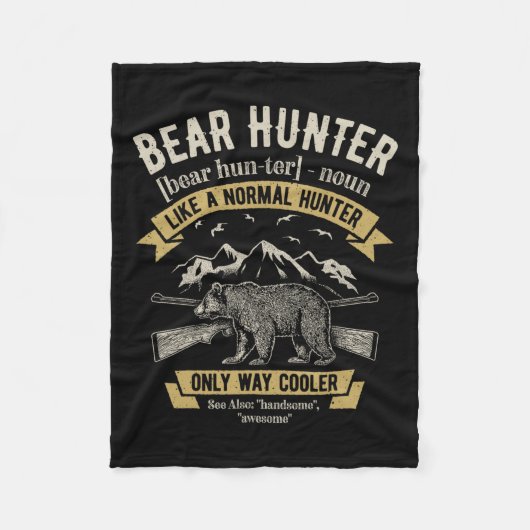 Beer Hunter T Shirt  Hunting Funny Hunters Fleece Deken (Voorkant)