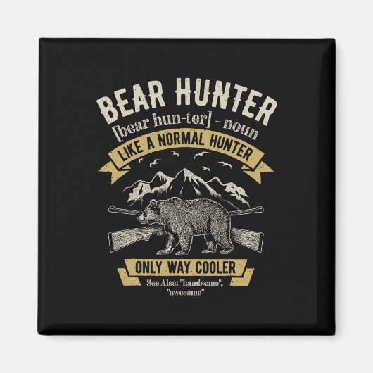 Beer Hunter T Shirt  Hunting Funny Hunters Magneet (Voorkant)