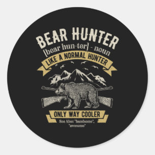 Beer Hunter T Shirt Hunting Funny Hunters Ronde Sticker